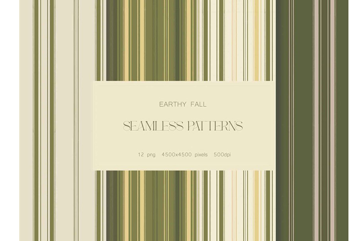 Fall Ticking Stripe & Plaid Patterns, a Pattern Graphic by NatalieArtsDenysenko (Photo 1 of 10)