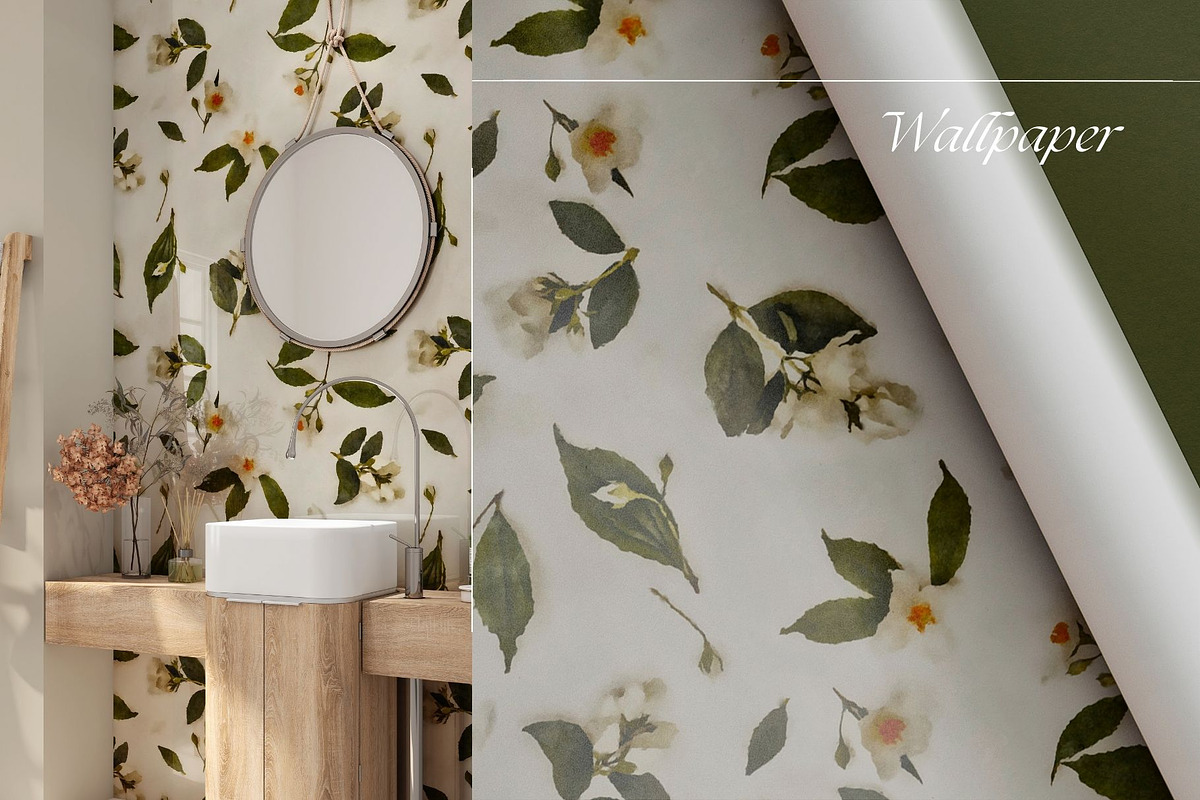 Pattern Mock Orange Blooms, a Pattern Graphic by MouseGrey (Photo 3 of 6)