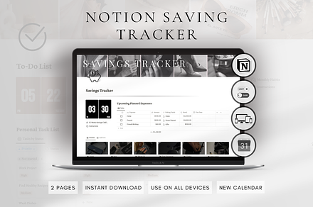 Digital Notion Saving Tracker 2024