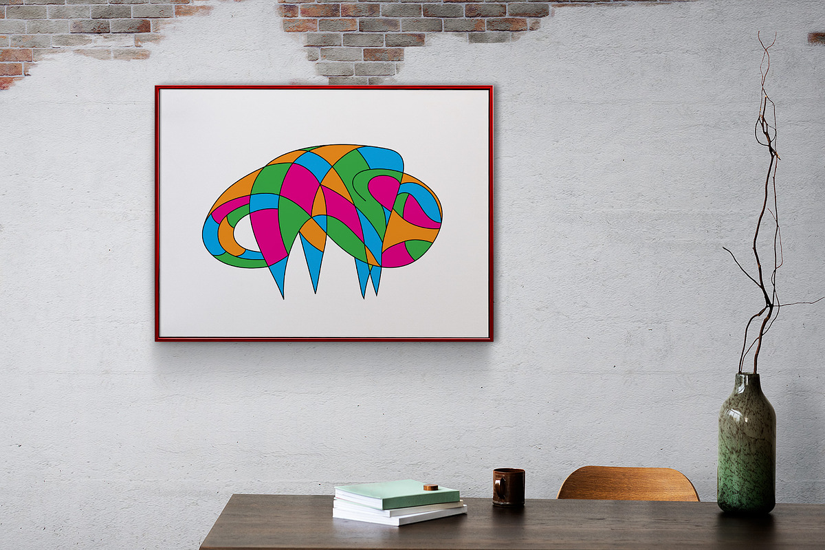 Abstract art bison in bright colors, an Animal Illustration by DutchDigitalDesign (Photo 2 of 3)