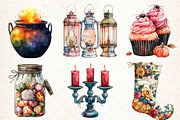 Vintage Halloween Clipart, an Illustration by Libby Wishes (Thumbnail 4 of 9)