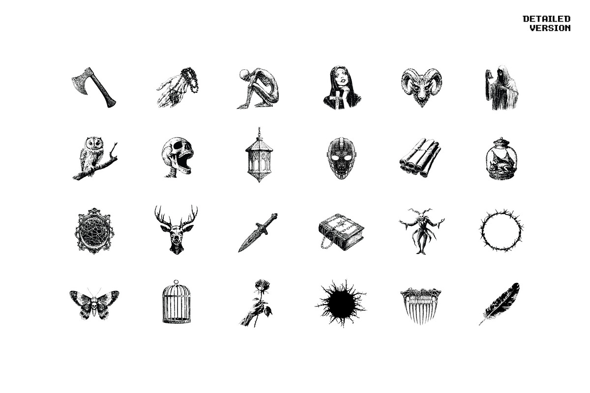 Dark Aesthetic Dithering Bundle, an Object Graphic by pixelbuddha.net (Photo 19 of 22)