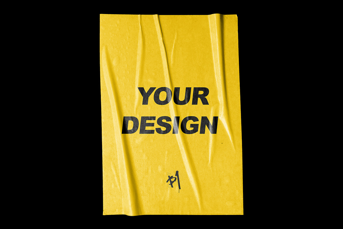 POST - Poster Wrinkle Mockup, a Texture Graphic by Bolderaja1 Studio (Photo 9 of 10)