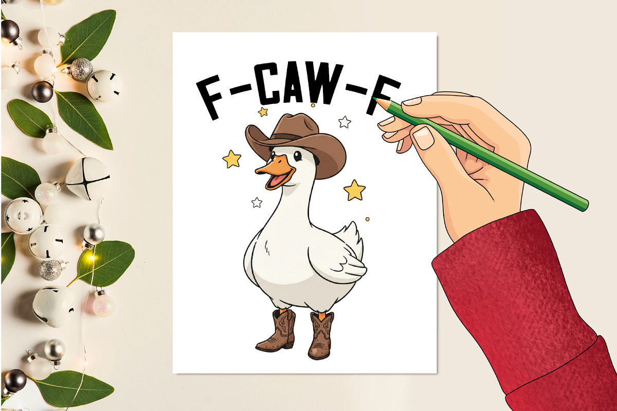 F-Caw-F Sublimation Png, an Illustration by Designking (Photo 4 of 4)