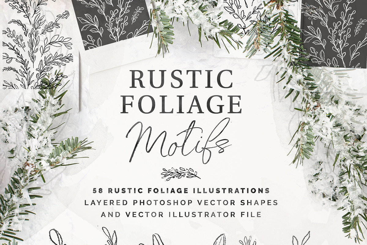 Rustic Patterns +58 Illustrations, a Pattern Graphic by Pink Coffie (Photo 6 of 9)