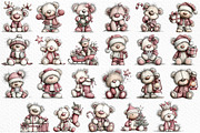 Whimsical Christmas Teddy Clipart, an Illustration by Craft Nest (Thumbnail 5 of 6)