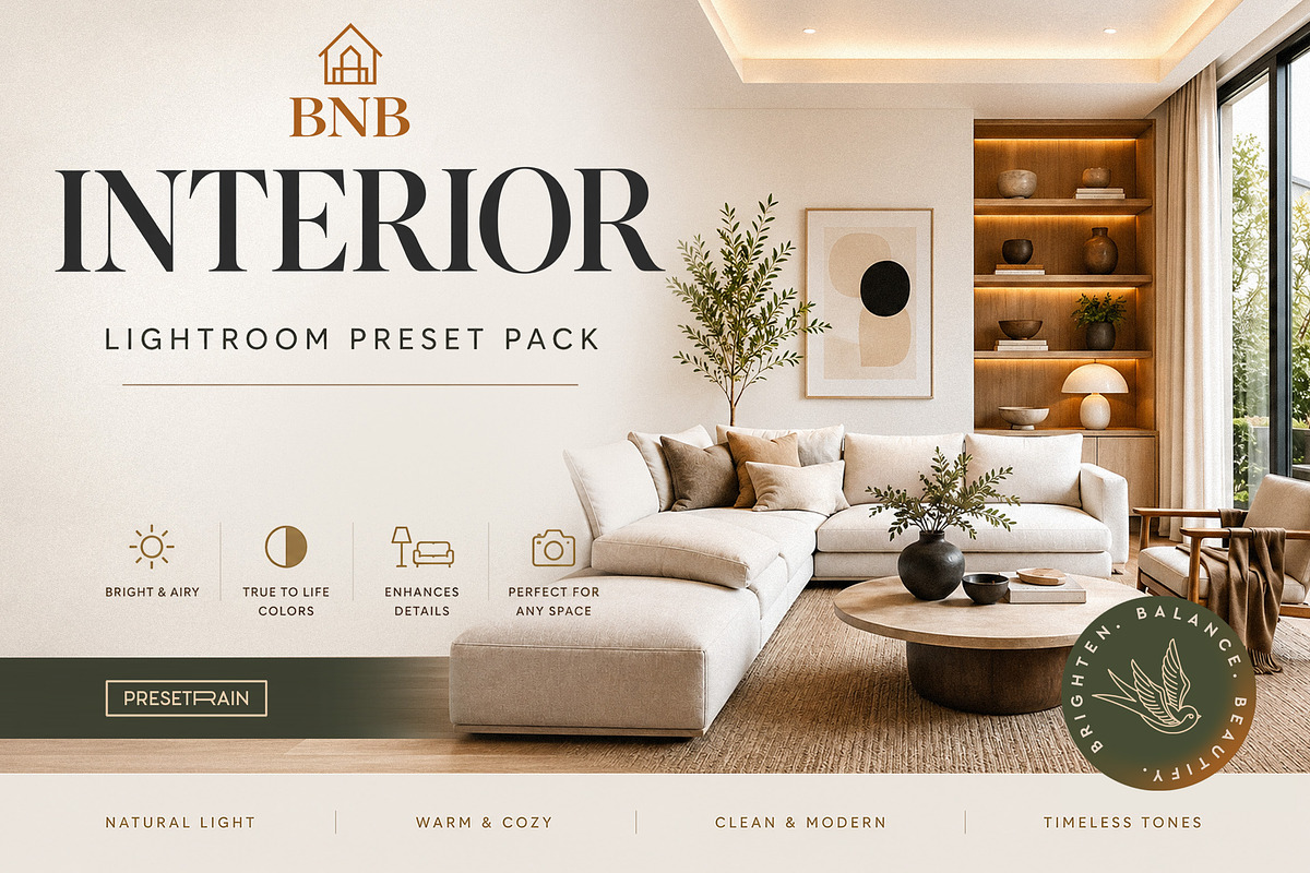 BNB Interior Presets, a Preset Add-On by Presetrain Co. (Photo 1 of 9)