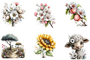 watercolor autumn clipart set, a Seasonal Illustration by CreationArt (Thumbnail 5 of 5)