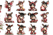 Quirky Easter Donkey Clipart, an Illustration by DreamArtGraphic (Thumbnail 4 of 4)