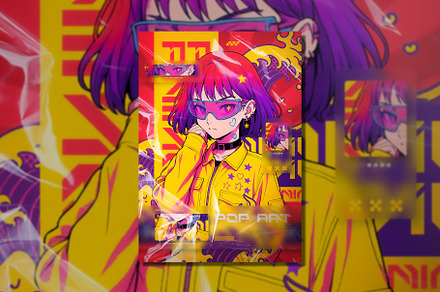 Manga Inspired Flyer Poster Design, a Poster Template by Brainwave