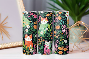 Floral Cat Patterns