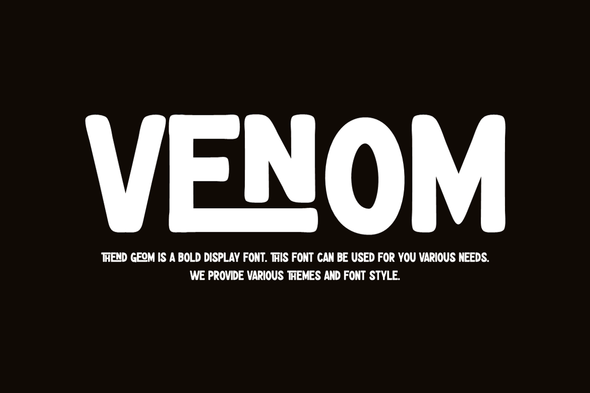 Thend Geom - Round & Thick Font, a Sans Serif Font by Iqsiart Studio (Photo 2 of 7)