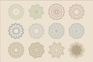 12 Arabic Patterns Vector Set Design