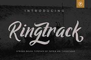 Ringtrack - Rough Brush Fonts, a Script Font by Patria Ari (P4tcreativa) (Thumbnail 1 of 10)