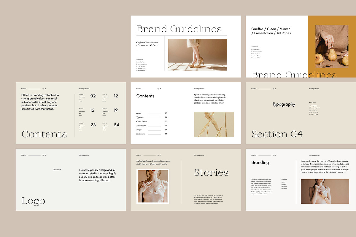 CAEFFRA - INDD/PPTX Brand Guidelines, a Presentation Template by Elokka Std. (Photo 8 of 12)