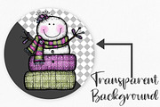 Whimsical Christmas Clipart Bundle, an Illustration by Canvas Craft (Thumbnail 2 of 6)