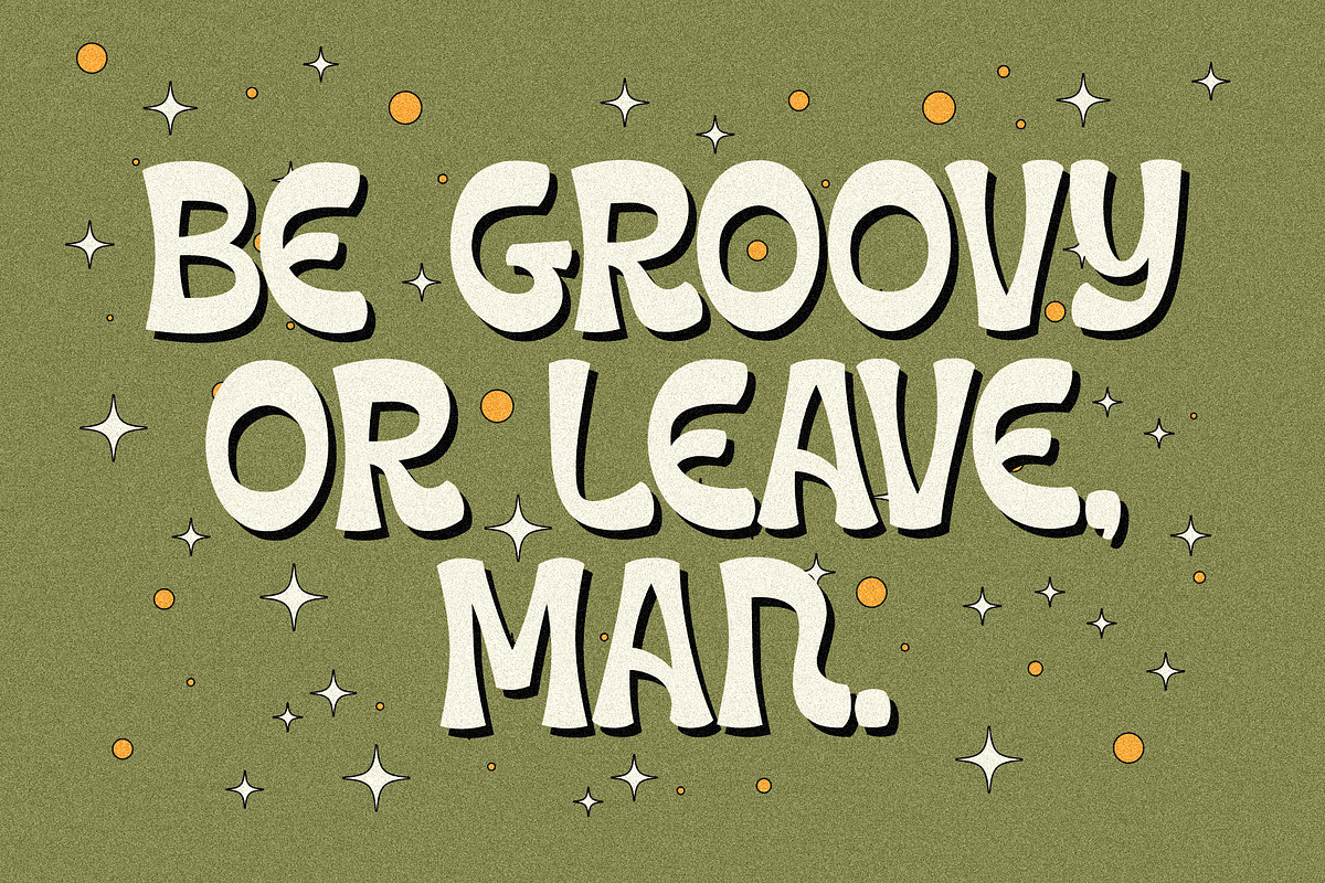 Weirdtopia - Groovy Retro, a Sans Serif Font by Invasi Studio (Photo 2 of 10)