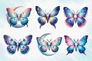 Celestial Moth Sublimation Clipart