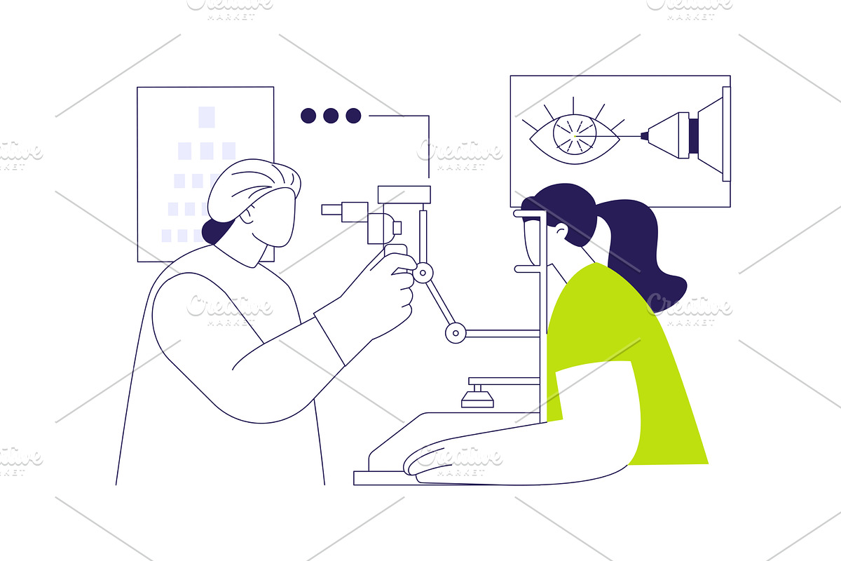 Laser vision correction surgery, a Healthcare Illustration by Visual Generation