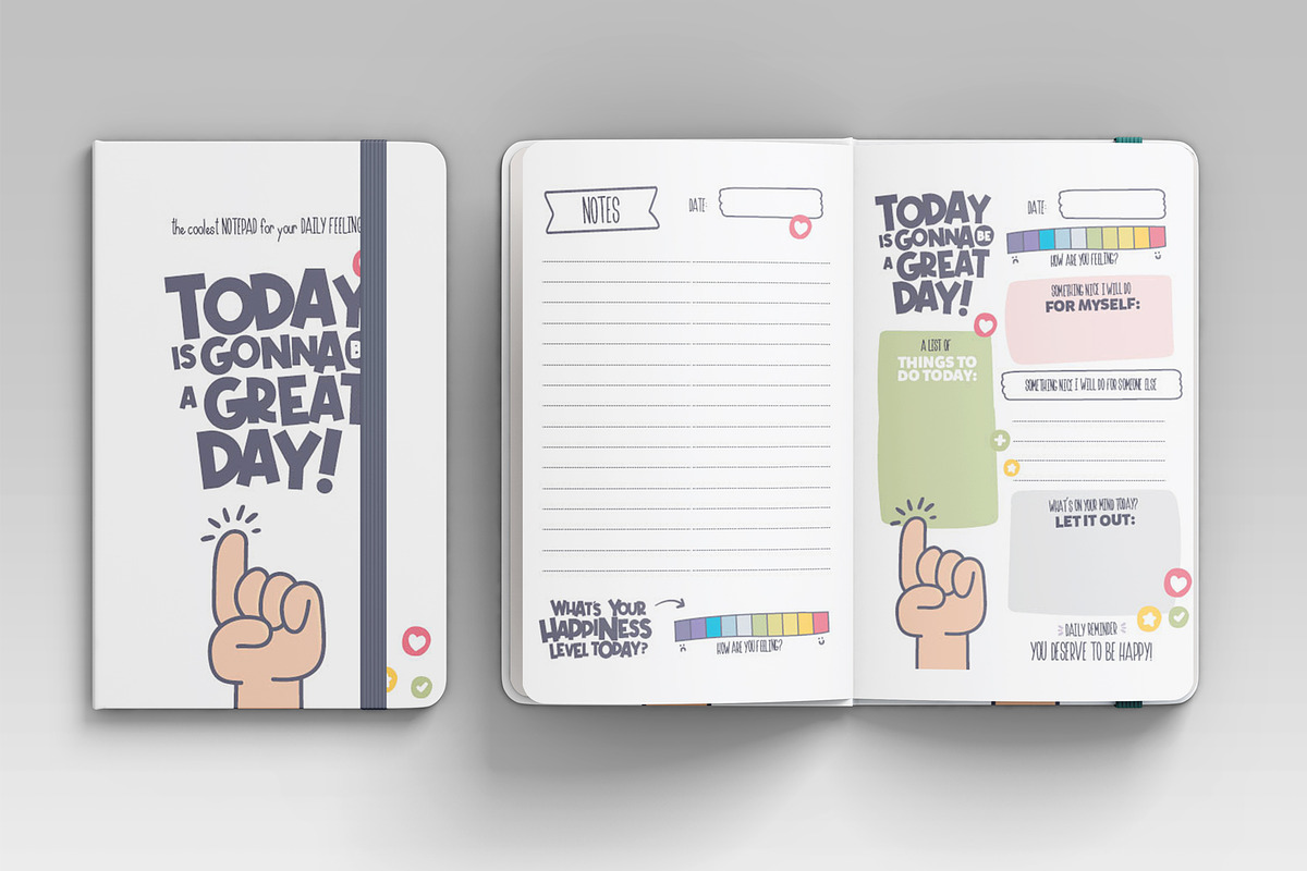 Cool Notepad for Daily Feelings, a Stationery Template by DeLaGranSiete (Photo 1 of 8)