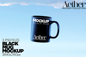 11oz Black Mug Mockup Bundle, a Cups & Container Mockup by Banana Mockups