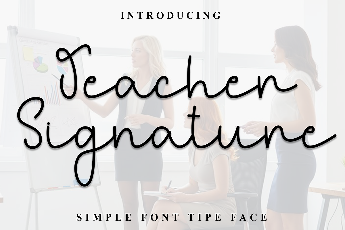 Teacher Signature, a Handwritten Font by InermediaSTUDIO (Photo 1 of 8)