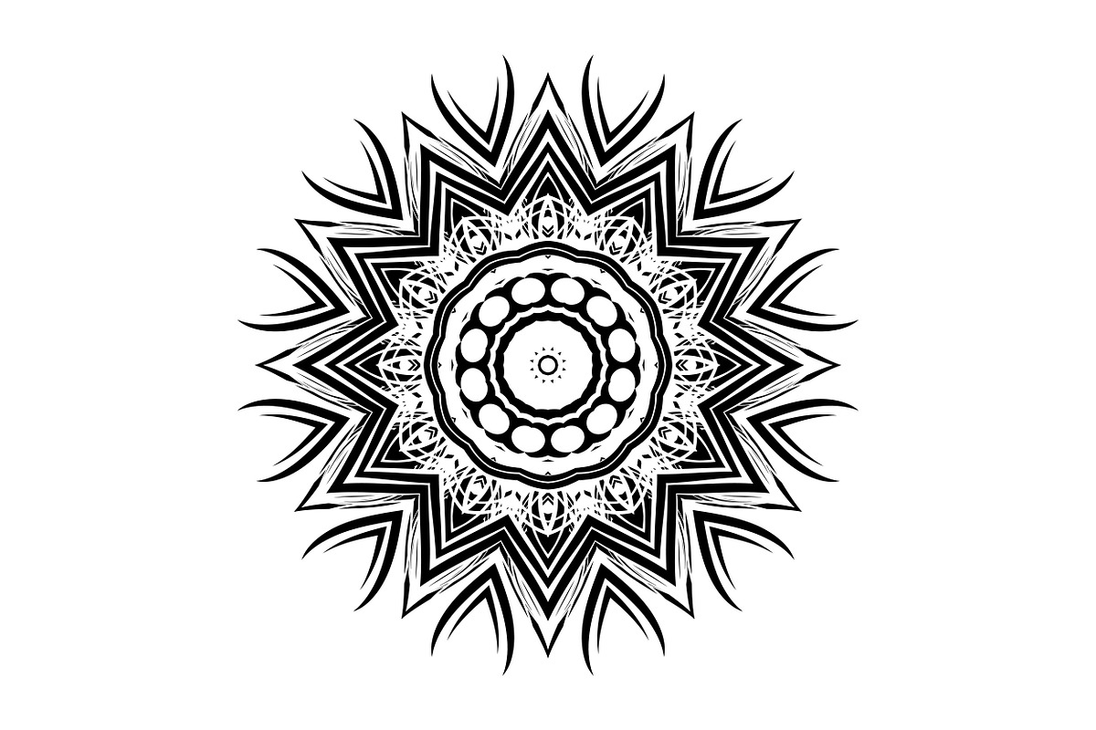 Modern Black and White Mandala Pack, a Decorative Illustration by NJ Himel (Photo 101 of 101)