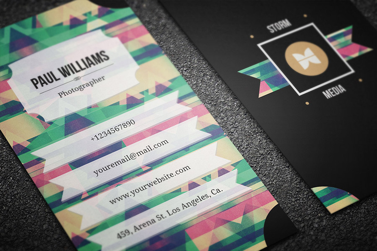 Retro/Vintage Style Business Card V3, a Business Card Template by PSD Storm (Photo 4 of 8)