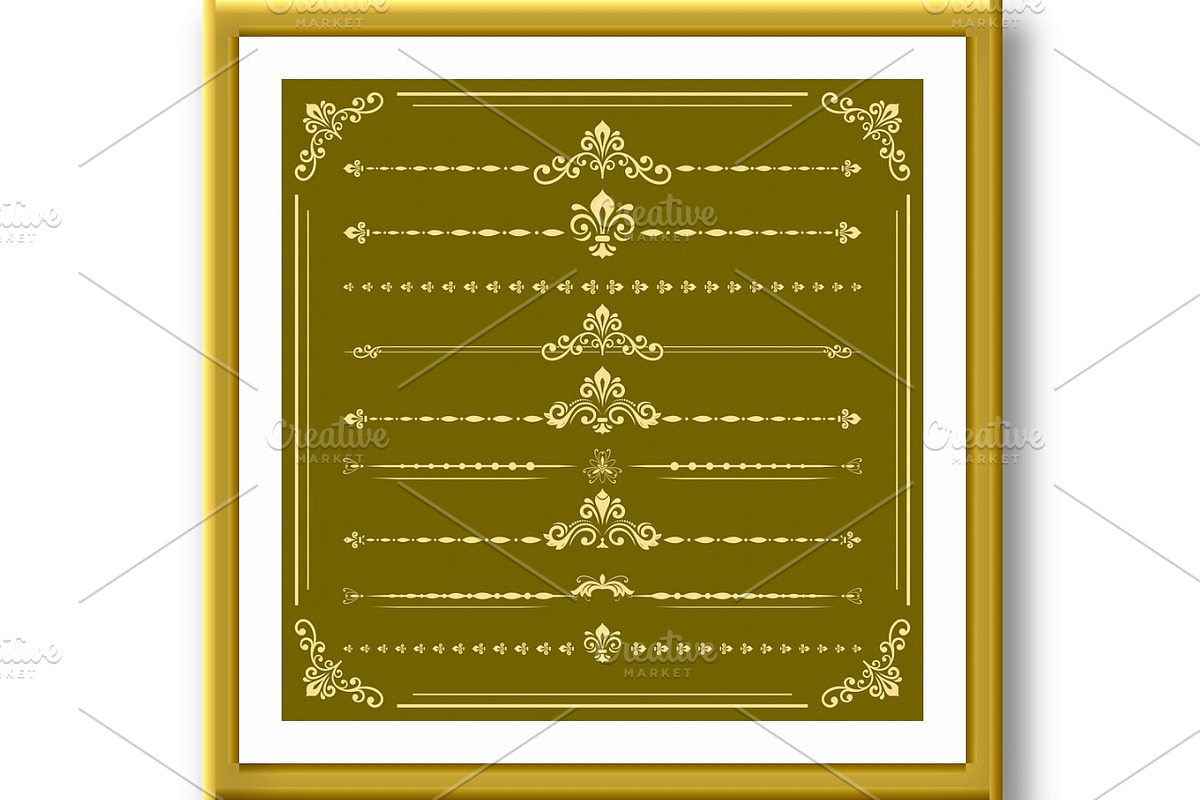 Vintage Big Set of Horizonyal Vector, a Decorative Illustration by FineArtStudio (Photo 3 of 3)