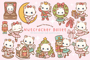 Ballerina Cat Nutcracker clipart, an Animal Illustration by Blumensdiary (Thumbnail 1 of 7)