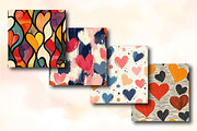 Abstract Love Shapes Pattern Paper, an Illustration by RobertsArt (Thumbnail 3 of 5)