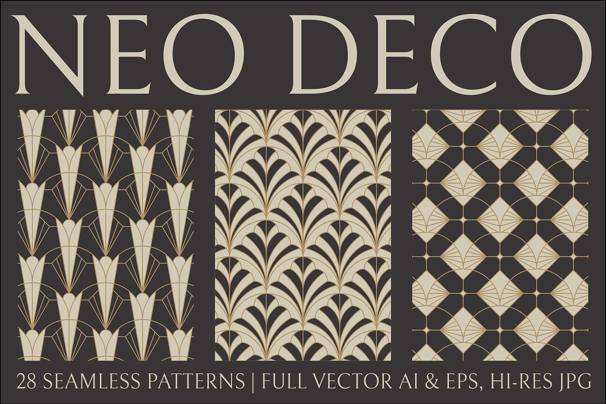 Neo Deco Seamless Pattern, a Pattern Graphic by Firowerk (Photo 1 of 8)
