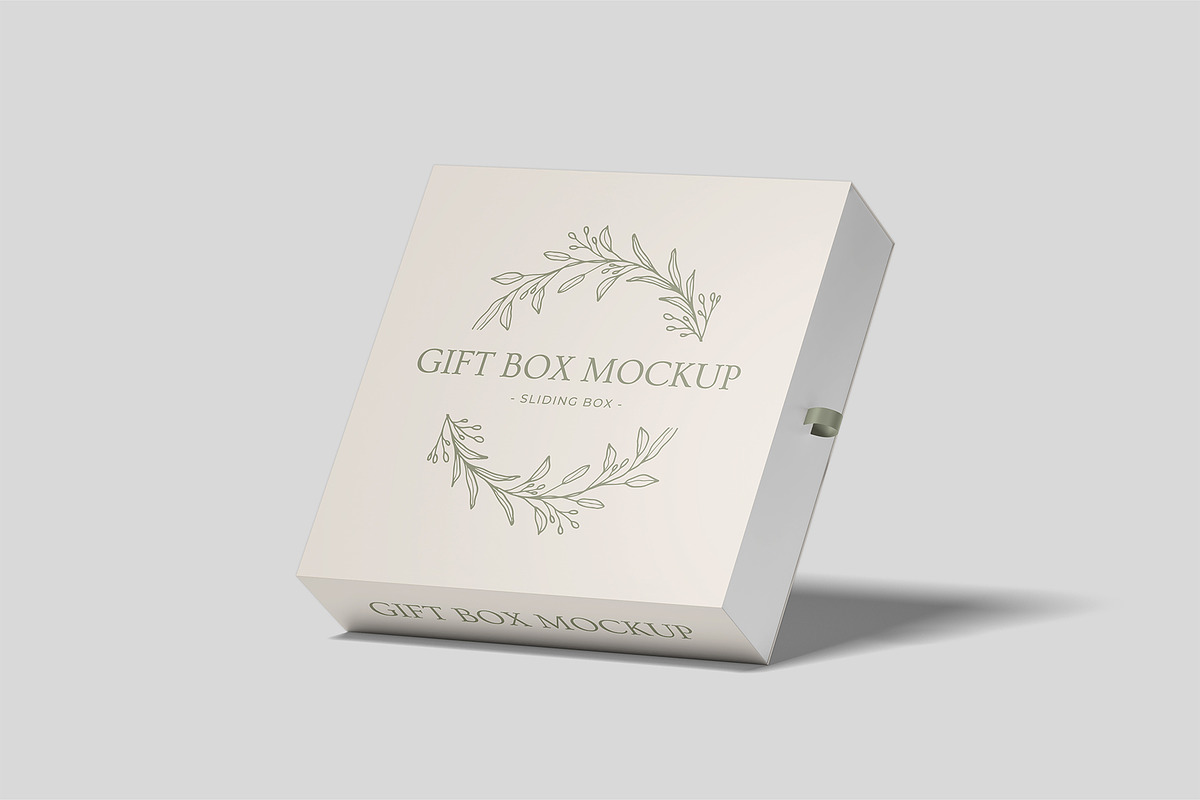 Sliding Gift Box Mockup, a Packaging Mockup by Compositing Studio (Photo 9 of 21)