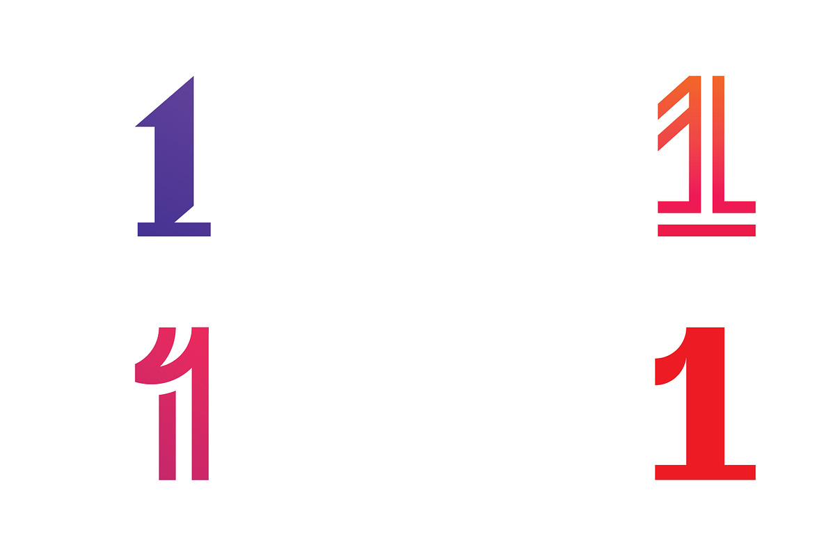 Number 1 logo symbol design template, a Graphic by T.Vooka (Photo 2 of 3)