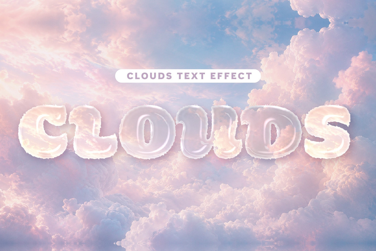 Clouds Text Effect, a Layer Style Add-On by studiogstock (Photo 1 of 2)