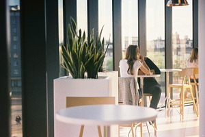 People eating lunch