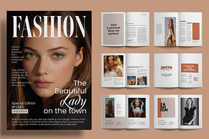 Fashion Magazine Editorial Layout, a Magazine Template by ContestDesign