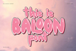 This Baloon Bubble Font