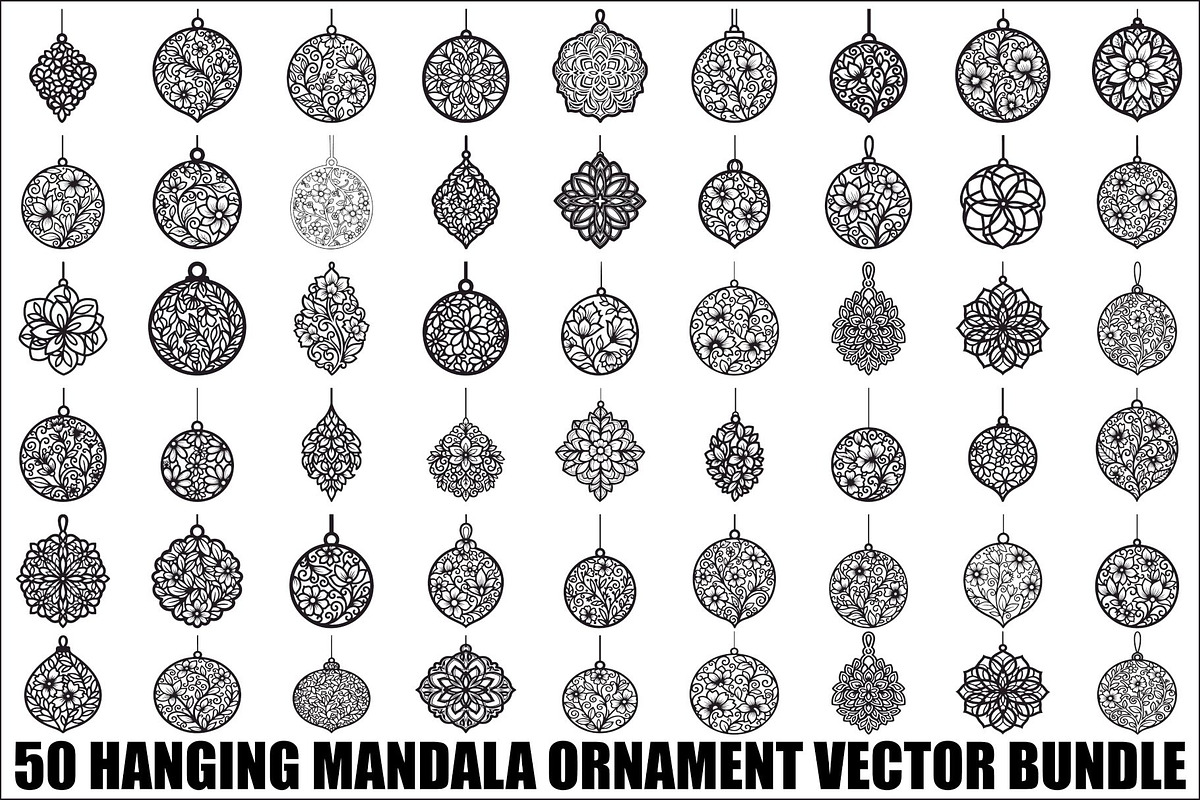 Hanging Mandala Ornament Vector Bund, an Illustration by musafir_fashion (Photo 1 of 51)