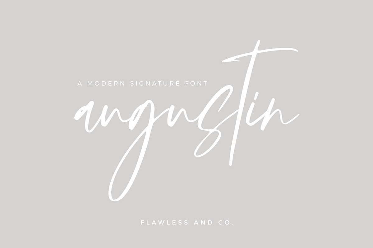 Augustin - Modern Signature Font, a Script Font by Flawless And Co (Photo 1 of 10)