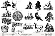 100 line art Viking clip art, a Person Illustration by Poppy Lane Studio (Thumbnail 5 of 12)
