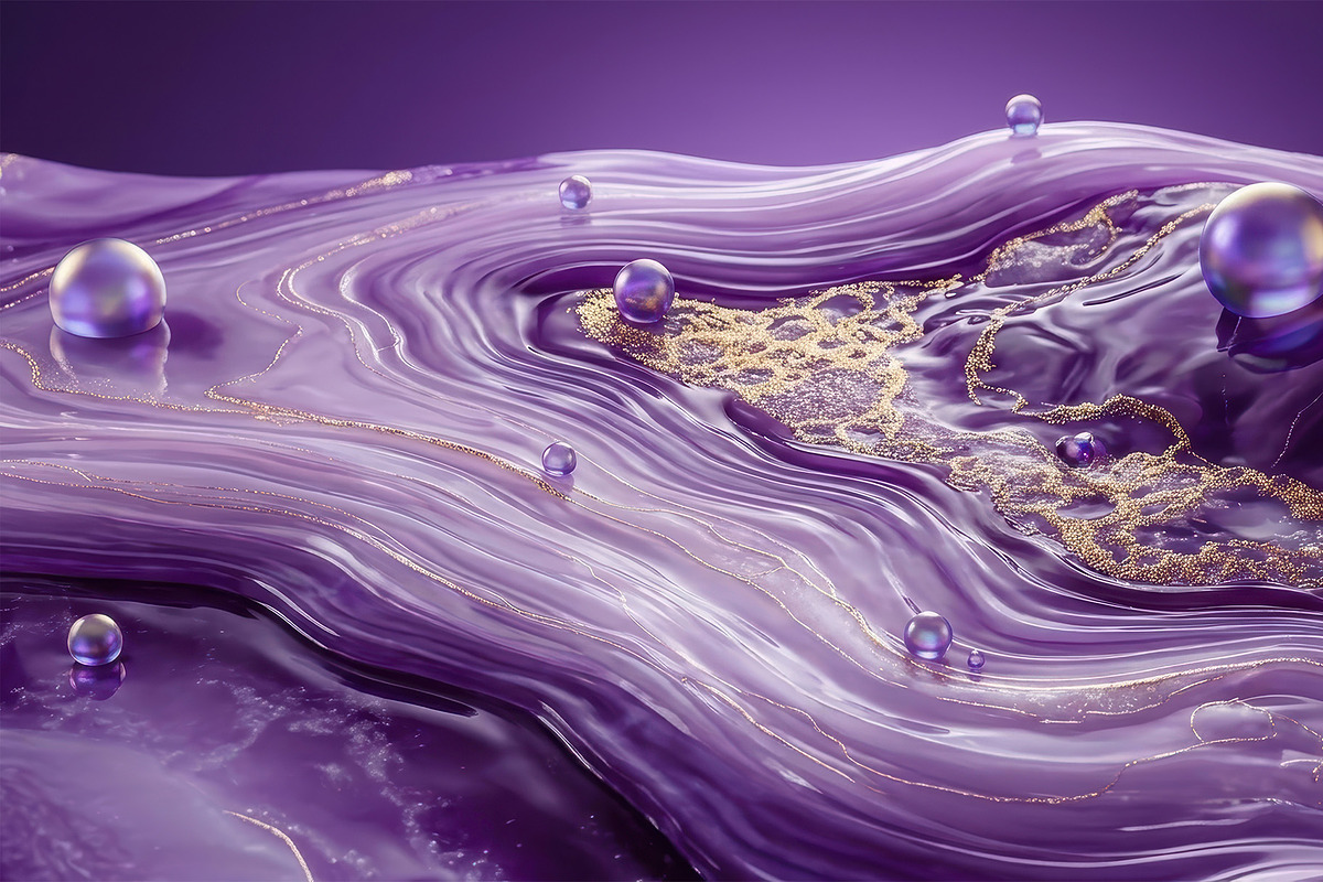 Purple Gold Marble Textures, a Decorative Illustration by StockVerse Creative (Photo 2 of 4)