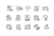 Banking and Investment Line Icons, a Finance Illustration by Tettygreen (Thumbnail 2 of 3)