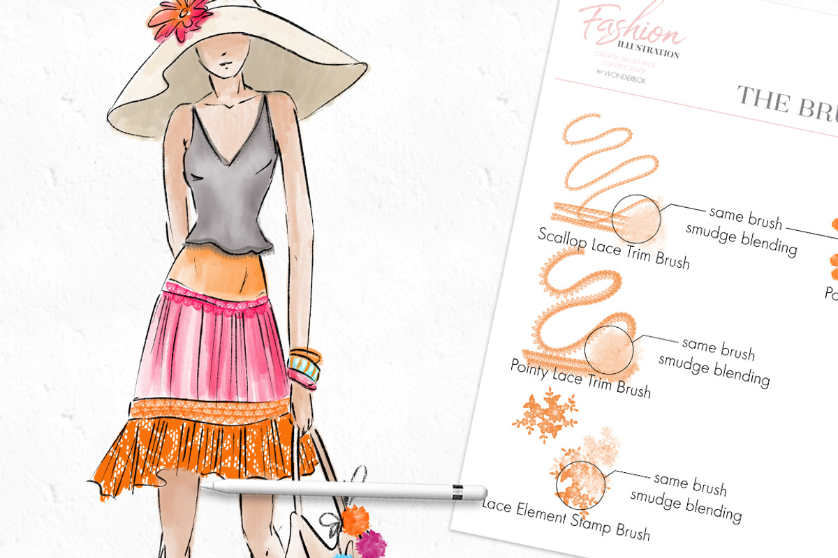 Procreate Fashion Illustration Set, a Brush Add-On by Wonderbox Creative (Photo 11 of 15)