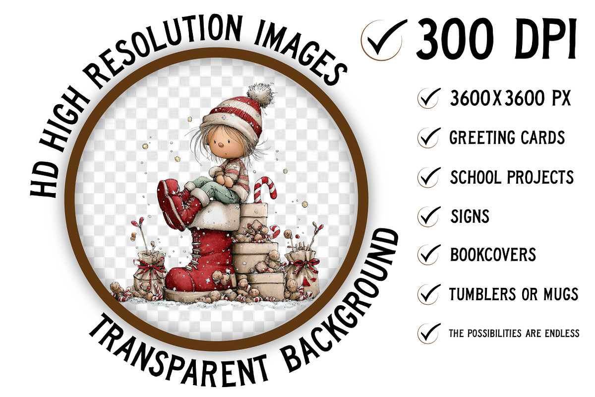 Christmas Kids Clipart Bundle, an Illustration by Craft Nest (Photo 2 of 6)