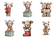 Whimsical Christmas Teddy Clipart, an Illustration by DreamArtGraphic (Thumbnail 4 of 5)