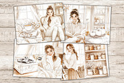 Neutral Autumn Junk Journal Pages, an Illustration by GlamArtZhanna (Thumbnail 4 of 10)