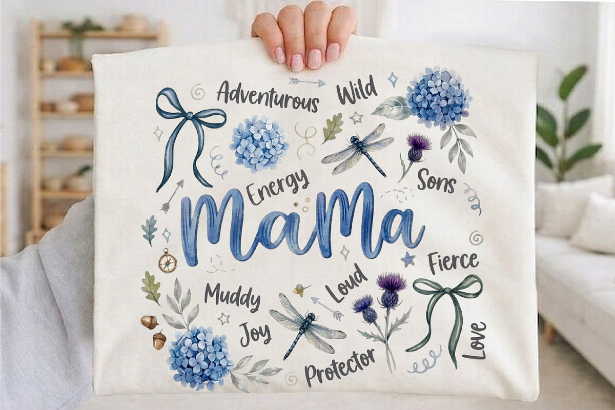 Botanical Coquette Mother's Day PNG, an Illustration by designcity5 (Photo 2 of 4)