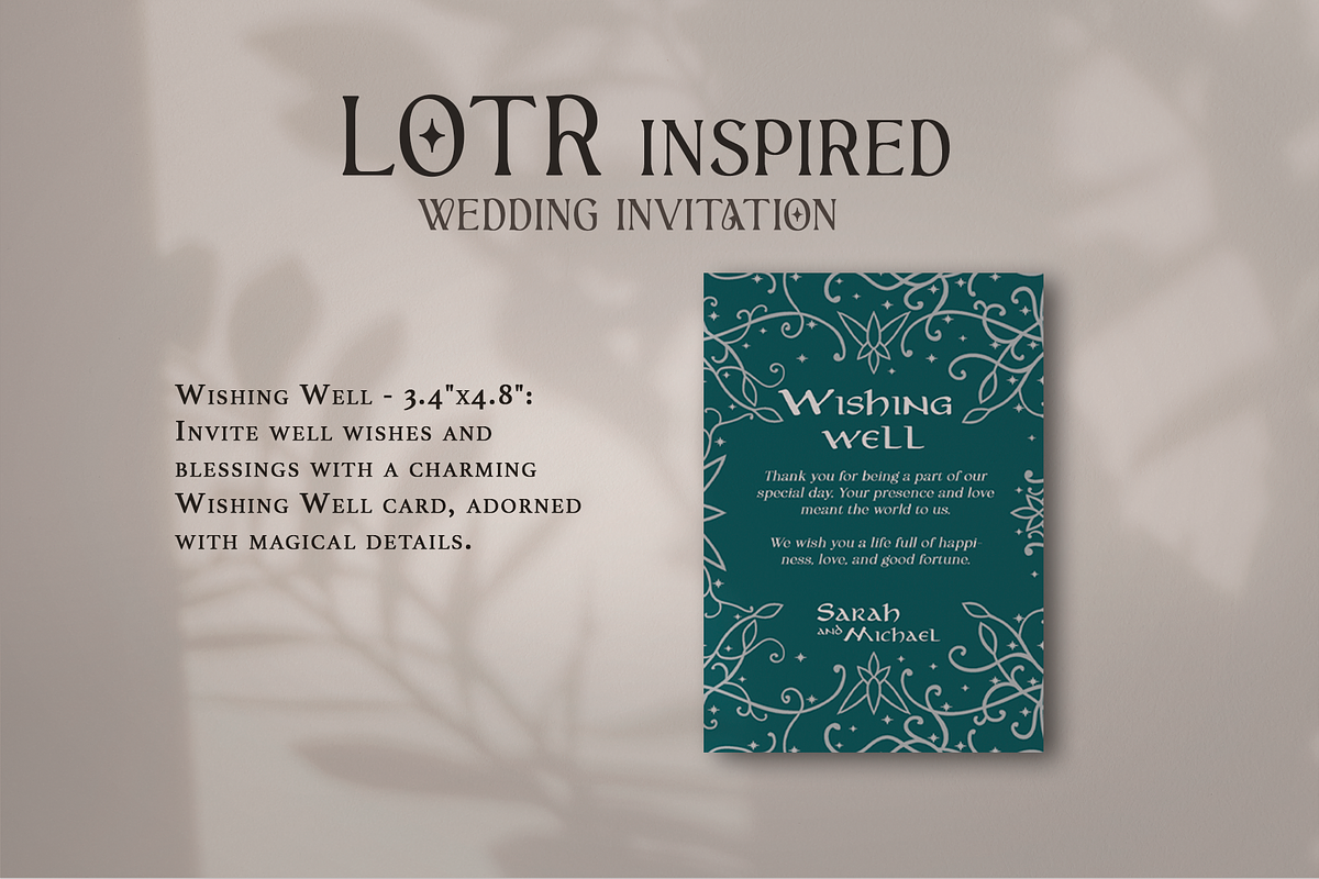 LOTR Inspired wedding templates, an Invitation Template by Enchanted Visions Shop (Photo 5 of 9)
