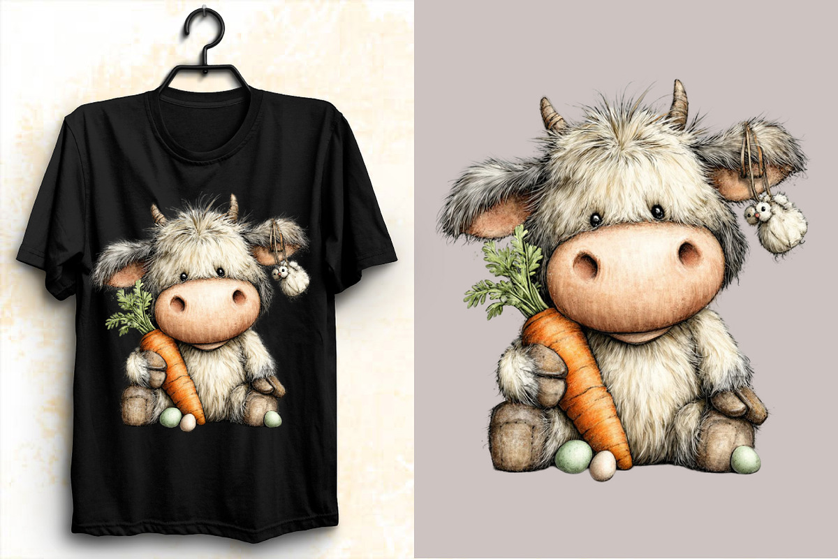 Whimsical Easter Cow Clipart Bundle, an Illustration by SVGArt (Photo 6 of 7)